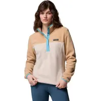 Columbia Benton Springs Ii Snap Half Zip Fleece Beige L Femme