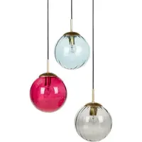 Beliani Lampe pendante Multicolore Métal Fer Verre Lampe pendante Moderne Glam Eclairage Salon Salle à manger Chambre à coucher