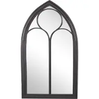 Beliani Miroir TRELLY Métal Noir