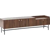 Beliani Meuble Tv Lismore Marron Foncé