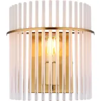 Globo Lighting Applique, tiges de verre, or, opale clair, H 26 cm