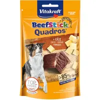Vitakraft Beef Stick Quadros 70gr Cheese Snack 7 Units Marron