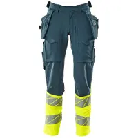Mascot Accelerate Safe 19131 Hanging Pockets Big Work Pants Jaune 62 / 35 Homme