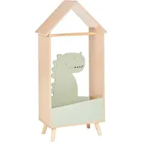Beliani Portemanteau avec rangement bois clair DURANGO