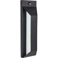 Beliani Applique murale d'extérieur Lampe LED Noir Métal Fer Verre dépoli Détecteur de mouvement Design moderne Patio Jardin