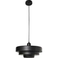 Beliani Lampe à suspension métal noir design multi-niveaux style scandinave vintage cuisine salle à manger du milieu du siècle