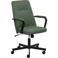 Beliani Chaise De Bureau Caroga Tissu Vert Foncé
