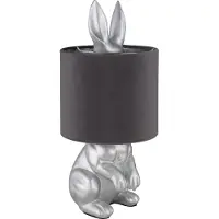 Globo Lighting Lampe de table, design lapin, gris, H 41 cm