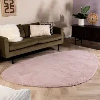 NATURL. Tapis doux à forme organique – Teddy Rose | 230x330cm | Irréguliers | Pile haute