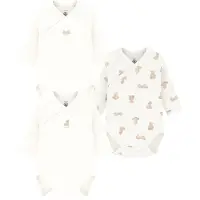 Petit Bateau Barboteuse / body beige / blanc