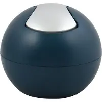 Spirella Seau à cosmétiques 1 litre Poubelle à couvercle basculant Poubelle de table Bowl pétrole mat