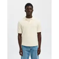 Selected Structure en maille sélectionnée Polo ouvert pour hommes