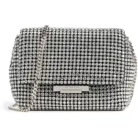 Ted Baker sac de soirée sac à épaule bandoulière Gliters Crystal Mini Cross Body Bag Silver argenté