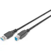 ASSMANN Electronic AK-300115-018-S câble USB USB 3.2 Gen 1 (3.1 Gen 1) 1,8 m USB A USB B Noir