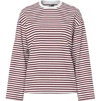 Pieces T-shirt 'PCSADIE' rouge carmin / blanc