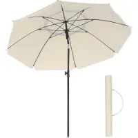 Songmics Parasol De Jardin Protection Solaire, Beige / Ø 1,6 M