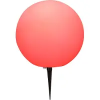 Globo Lighting lampe d'extérieur plastique blanc, IP44, avec pointe pour la terre, ø : 300mm, H : 450mm, longueur du câble d'alimentation 5000mm, excl. 1x E27 30W 230V