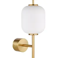 Globo Applique murale dorée Ewald verre blanc