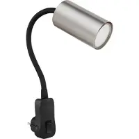 Globo Lampe noire Robby Douille avec nickel