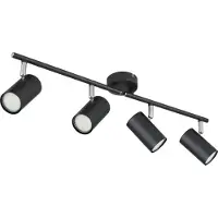 Globo Plafonnier salon noir Plafonnier 4 spots 57914-4