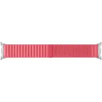 Samsung Bracelet en tissu original pour Galaxy Watch 9 (40/44mm) / Watch 8 (40/44mm) / Classic (46mm) - Taille M/L - Rouge