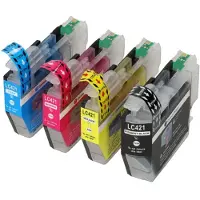 PrintAbout Cartouche compatible pour Brother LC-421VAL - 4 couleurs - Multipack