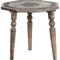 Beliani Table D'appoint Wandilo Bois Bois Foncé