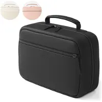 Onyx Trousse de toilette noire - Trousse de maquillage - Organisateur de cosmétiques - Disposition intelligente - Trousse de beauté et miroir de maquillage - Trousse de toilette à suspendre avec