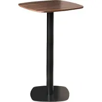 Beliani Table De Bar Morella Noir/ Marron Foncé 60 Cm 60 Cm