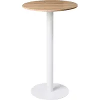 Beliani Table De Bar Morella Marron Clair/Blanc 60 Cm 60 Cm