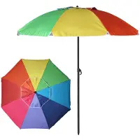 Bigbuy Atosa 22/25 Mm Orientable Oxford Aluminium Parasol 180 Cm Multicolore Multicolore One Size