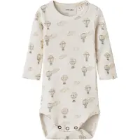 Lil´ Atelier Barboteuse / body 'NBNGavo' crème / brocart / gris foncé