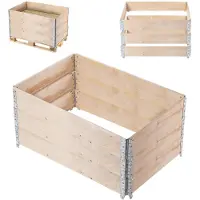 Kadax Rallonges pour palettes en bois 120 x 80 cm - Kit de 3 pièces pour fond de palette de conteneur