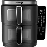 Fagor Friteuse sans huile - Airfryer FGD11 - Capacité 11 L - Double réservoir de 5,5 L - 12 programmes de cuisson - 2800 W