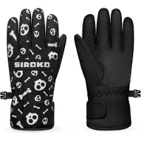 Siroko Skull Gloves Noir 11-12 Years Enfants