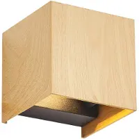 QAZQA Applique murale d'extérieur scandinave imprimée bois avec LED IP54 - Edwin