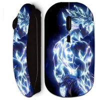 MANIACASE Souris sans fil - Dragon Ball Z - Goku Ultra Instinct - Brillant - WiFi - Optique