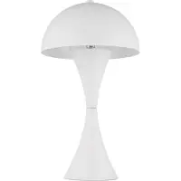 Globo Lampe de table, métal blanc, H 36,1cm, interrupteur à bascule sur le câble