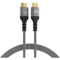 EFB Elektronik EFB HighSpeed HDMI Cable with Ethernet 4K60Hz 18 Gbit/s 5m gray compatible with HDMI 2.0 (5 m), Câble vidéo, Gris