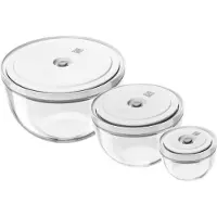 Zwilling Lot de 6 bocaux sous vide Fresh&Save de , verre transparent/blanc
