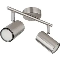 Globo Lampe de plafond à deux lumières Allvi nickel