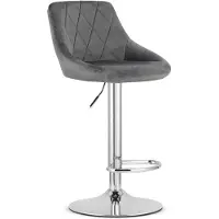 Leobert Hocker KAST - velours gris / base chromée