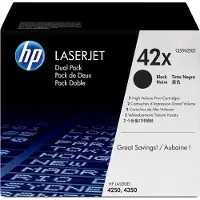 HP 42X (Q5942XD) Toner Noir Multipack 2-pack Haute capacité