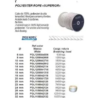 Poly Ropes Superior Polyester Rope 110 M Noir 22 mm