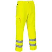 Portwest Pantalon haute visibilité Combat Polycoton Genouillères Jaune XS