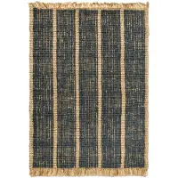 Ferm Living Athens Tapis Natural|Ink Blue | 140 x 200 cm