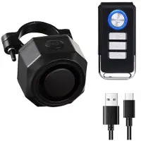 INF Alarme de vélo rechargeable avec télécommande 110dB Black