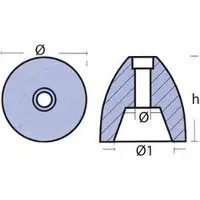 Tecnoseal Mtf Shaft Anode Argenté 50-100 mm