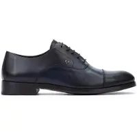 Martinelli pour homme. 1492-2631Z Empire 1492 Chaussures en cuir bleu marine (41), Plat, 1 à 3 cm, Lacets, Fête, Classique