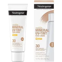 Neutrogena Purerescreen + Scren de teint pour le visage avec un cran solaire minral SPF 30 spectre large spectre avec oxyde de zinc et en pa